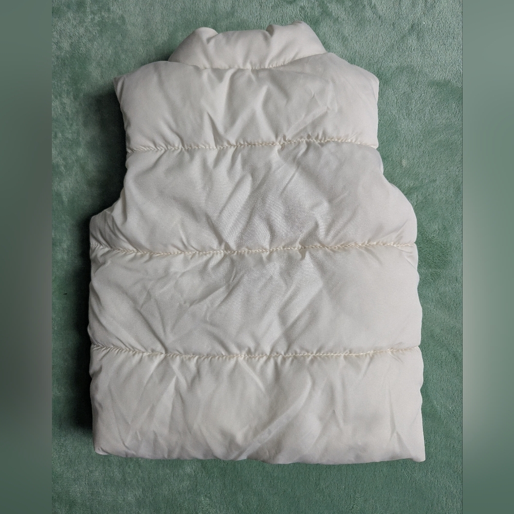 Old Navy Cream White Puffer Vest Infant 6-12 month - Picture 4 of 5